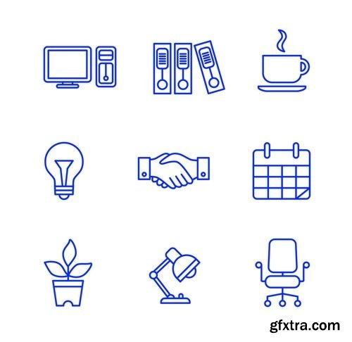 Vector Illustration of Business Icons