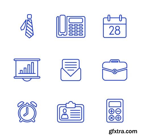 Vector Illustration of Business Icons