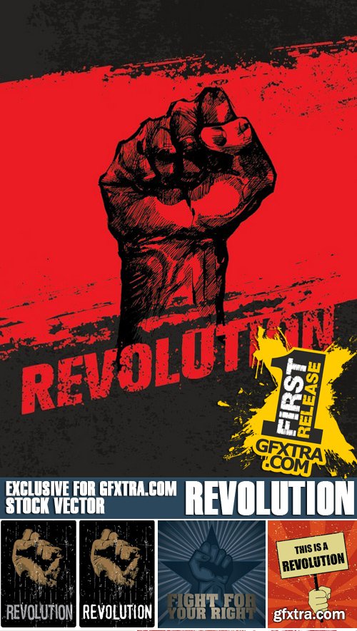 Stock Vectors - Revolution, 25xEPS