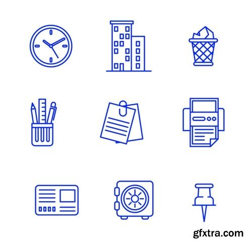 Vector Illustration of Business Icons