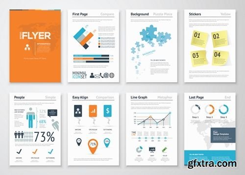 Infographic Business Vector Elements for Corporate Brochures