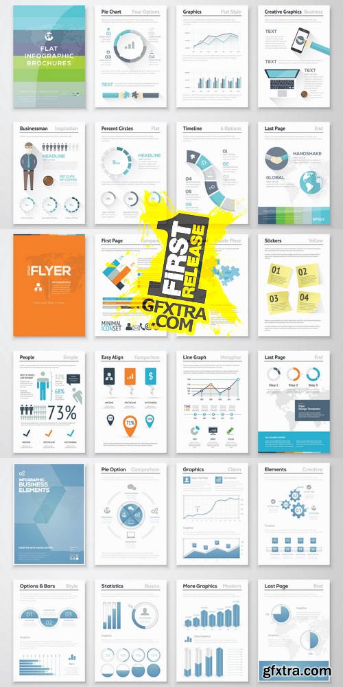 Infographic Business Vector Elements for Corporate Brochures