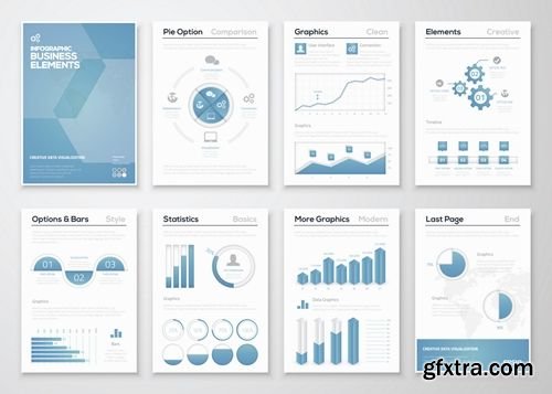 Infographic Business Vector Elements for Corporate Brochures