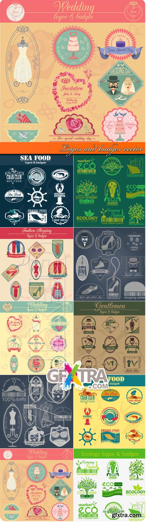 Logos and badges vector