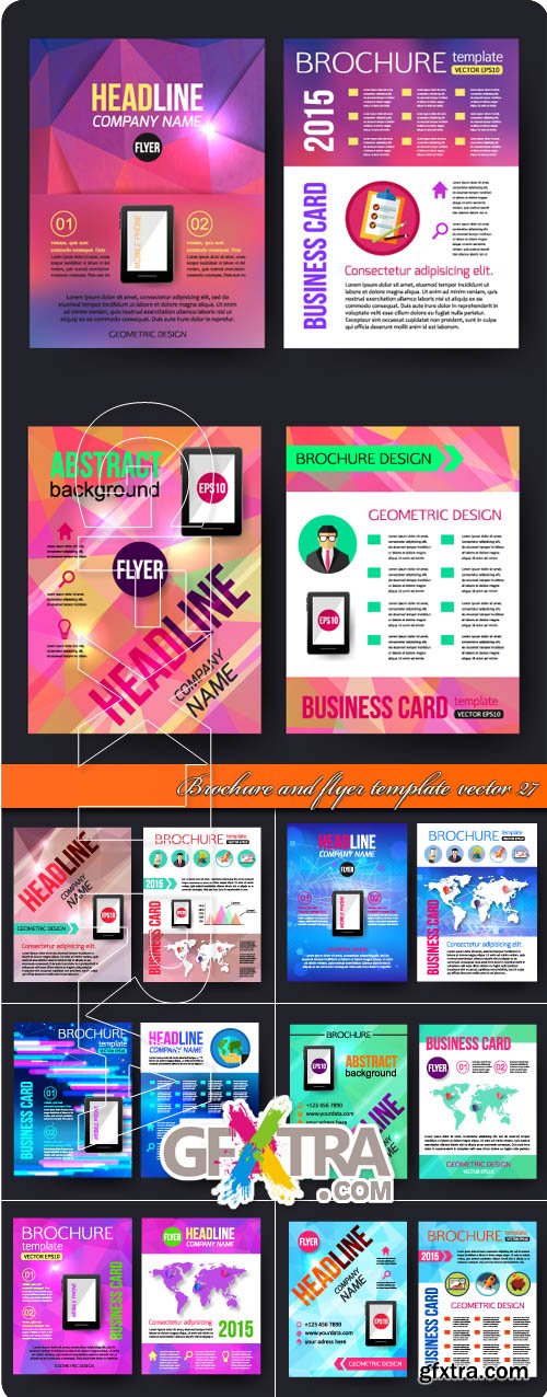 Brochure and flyer template vector 27