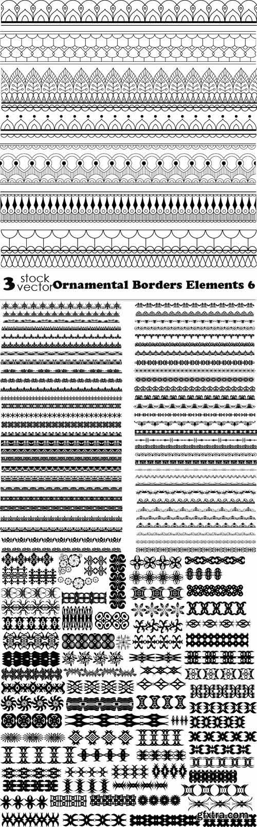 Vectors - Ornamental Borders Elements 6