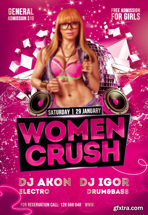 Women Crush Flyer PSD Template