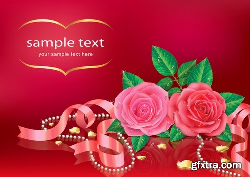 Greeting cards for Valentine's Day with love themes and hearts - 25 Eps