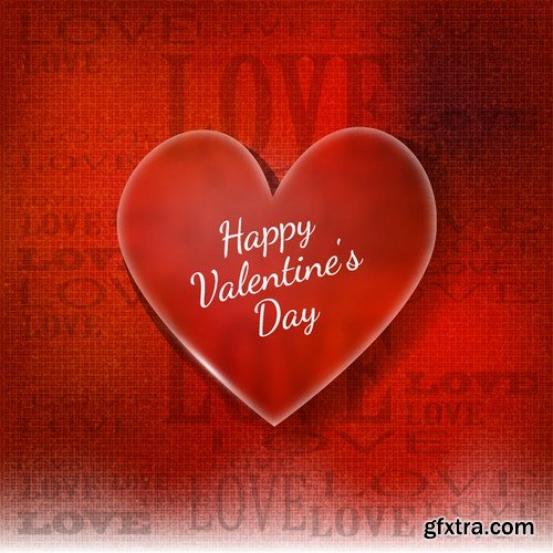 Stock Vectors - Happy Valentine's Day 6, 25xEPS