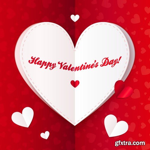 Stock Vectors - Happy Valentine's Day 6, 25xEPS