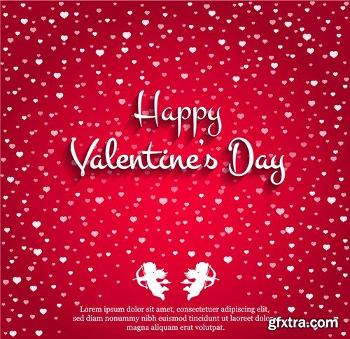 Stock Vectors - Happy Valentine's Day 6, 25xEPS