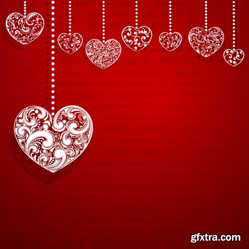 Stock Vectors - Happy Valentine's Day 6, 25xEPS