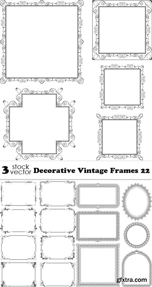 Vectors - Decorative Vintage Frames 22