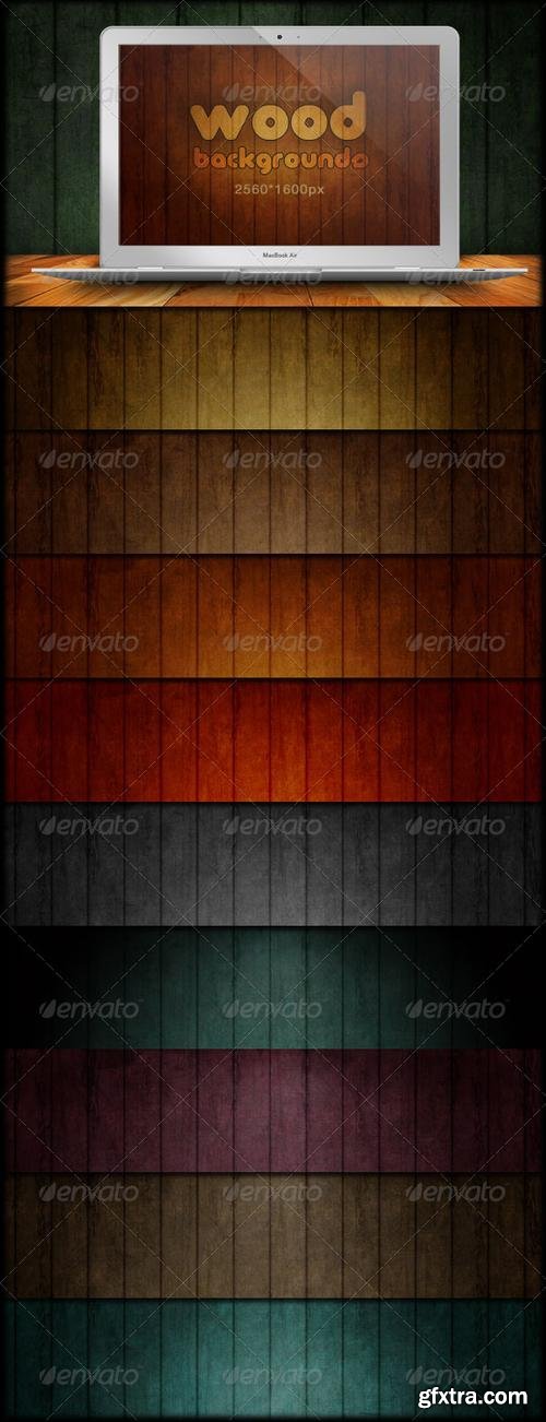 GraphicRiver - Wood Backgrounds - Grunge & Scratch