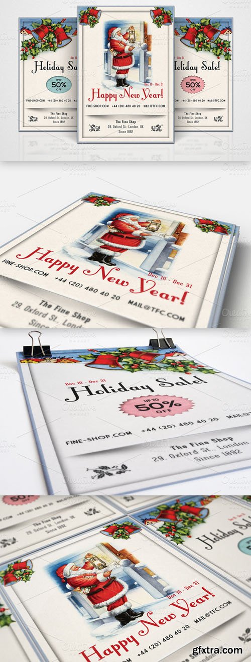 3 Retro Christmas Flyers - Part 3 - CM 17832