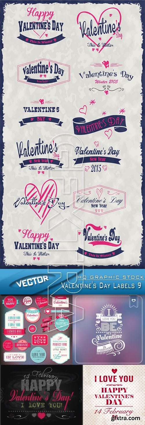 Stock Vector - Valentine's Day Labels 9