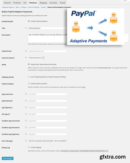 WeDevs - PayPal Adaptive Payments v0.1.1 - Add-ons fro Dokan