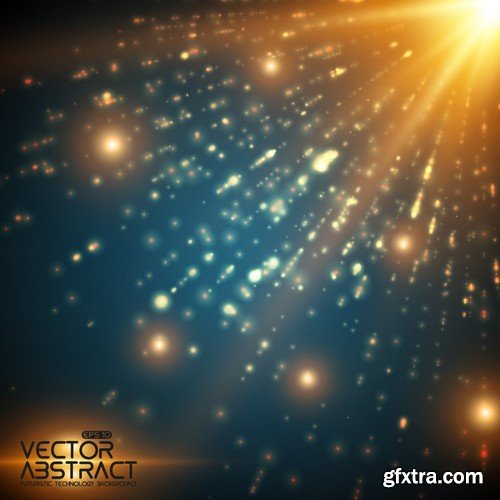 Stock Vectors - Futuristic technology background, 25xEPS