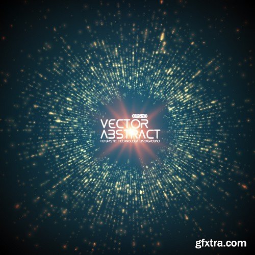 Stock Vectors - Futuristic technology background, 25xEPS