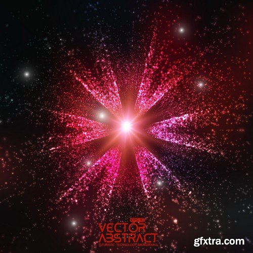 Stock Vectors - Futuristic technology background, 25xEPS