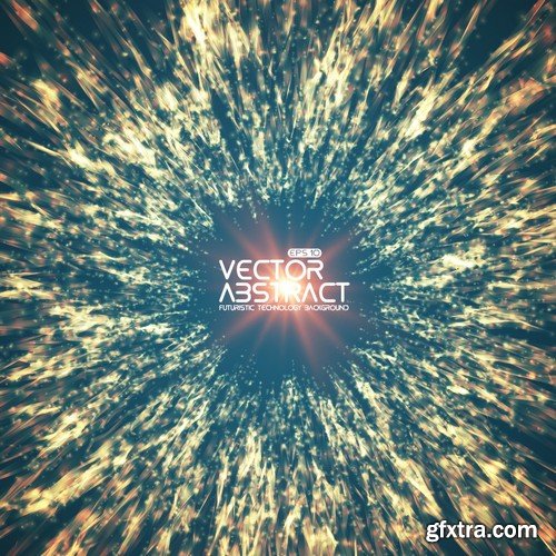 Stock Vectors - Futuristic technology background, 25xEPS