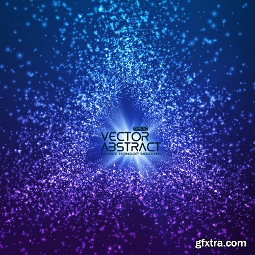 Stock Vectors - Futuristic technology background, 25xEPS