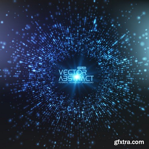 Stock Vectors - Futuristic technology background, 25xEPS