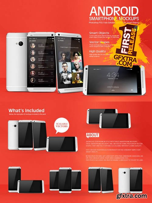 Android Smartphone Mockups V2 - CM 15162