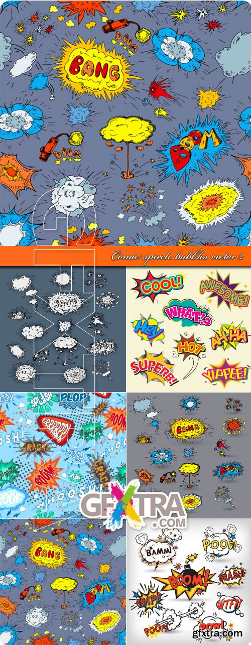 Comic speech bubbles vector 2