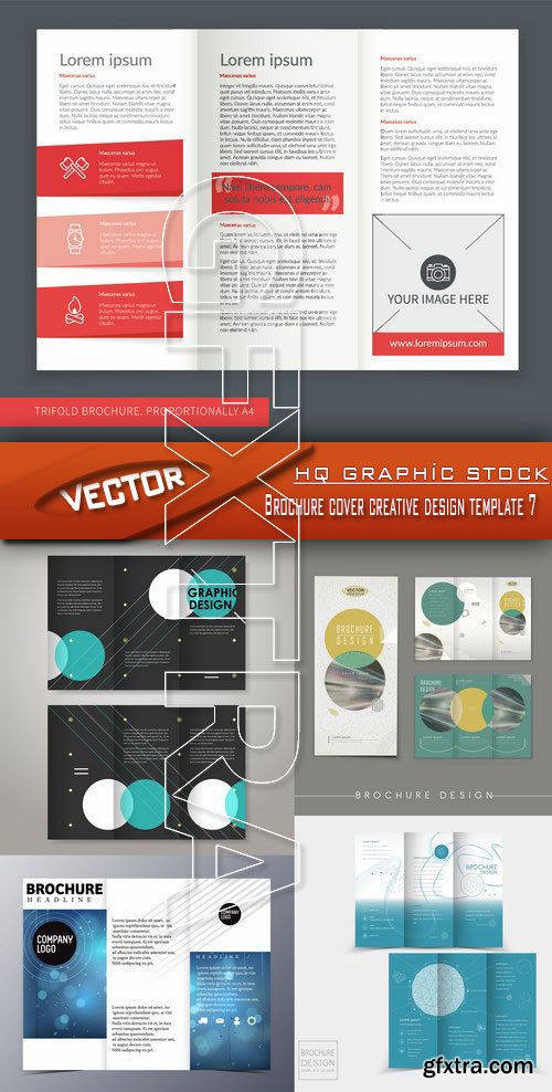 Stock Vector - Brochure cover creative design template 7