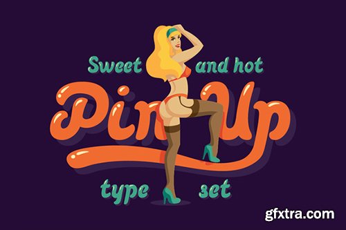 Pin Up Font Set