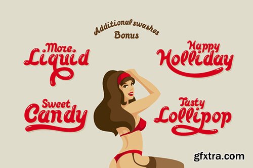 Pin Up Font Set