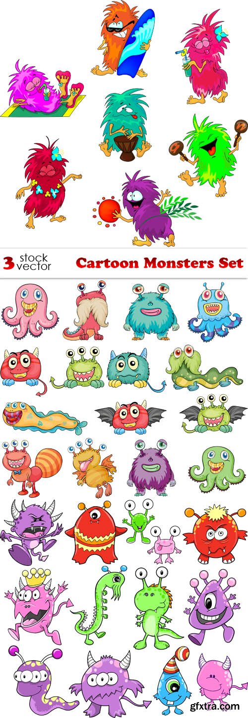 Vectors - Cartoon Monsters Set