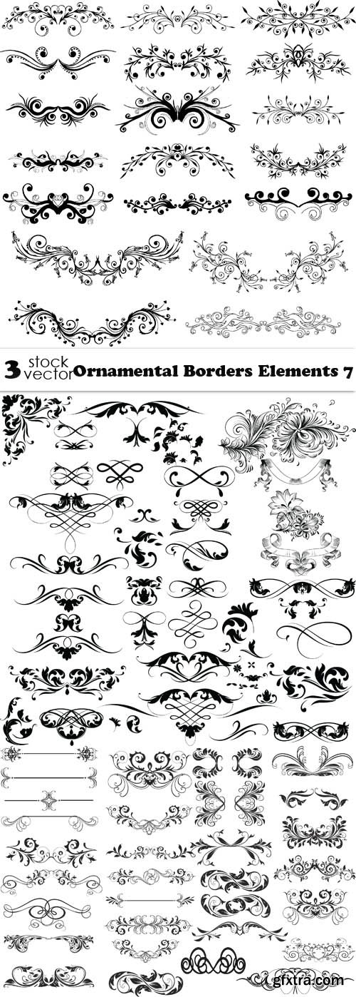 Vectors - Ornamental Borders Elements 7