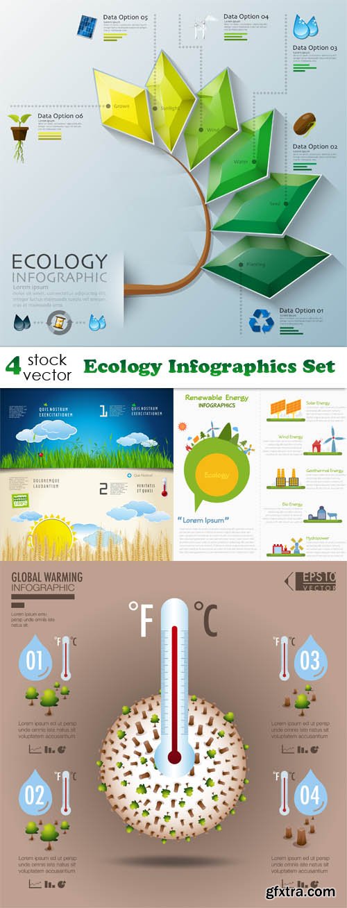 Vectors - Ecology Infographics Set