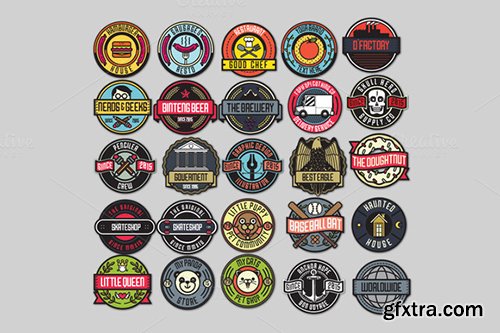 50 Pop Badges + Varsita Rough Font