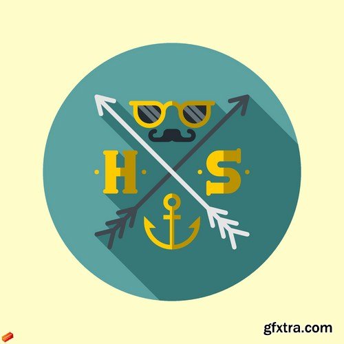 Stock Vector - Hipster Mega Set, 25EPS