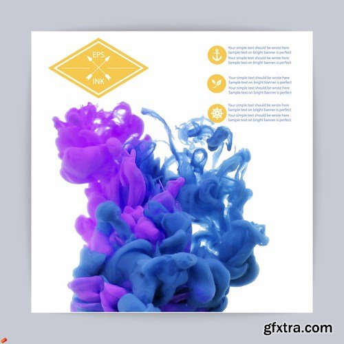 Stock Vector - Ink Swirling in Water, 25EPS