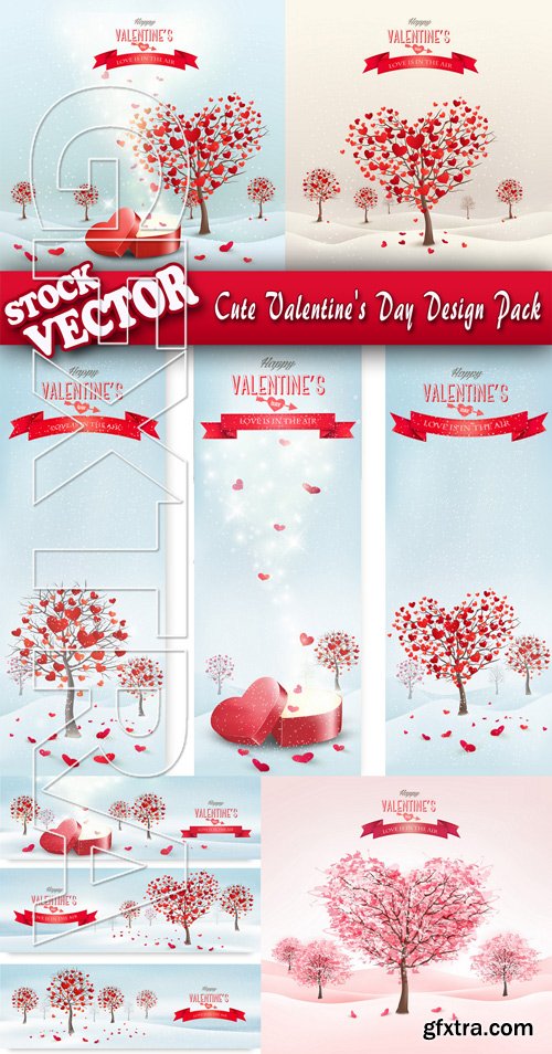 Stock Vector - Cute Valentine's Day Design Pack