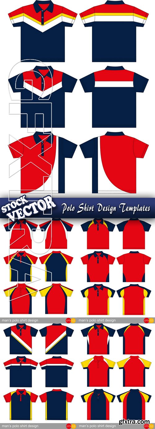 Stock Vector - Polo Shirt Design Templates