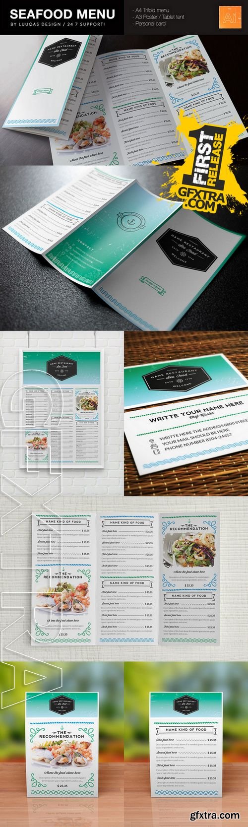 Seafood Menu Template - CM 130644