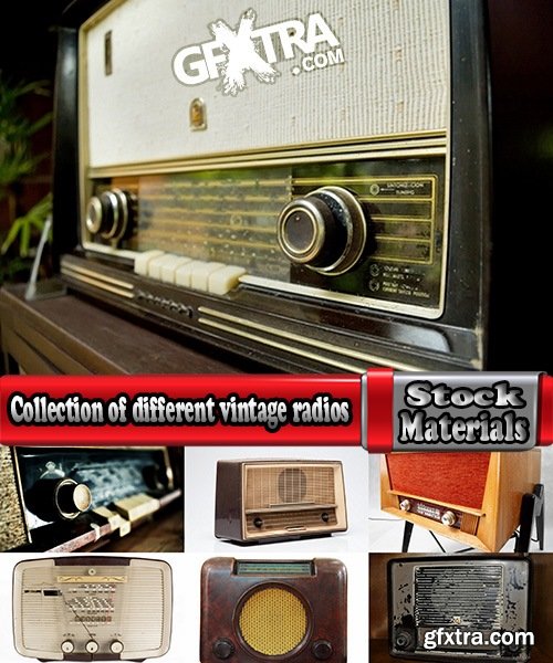 Collection of different vintage radios 25 HQ Jpeg