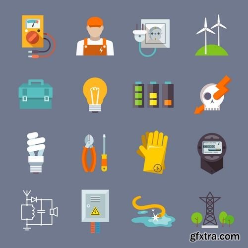 Vector - Electricity & Energy Icons