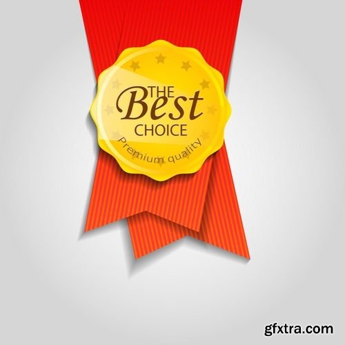 Vector - Set of Colorful Label Ribbon