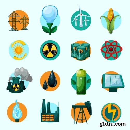 Vector - Electricity & Energy Icons