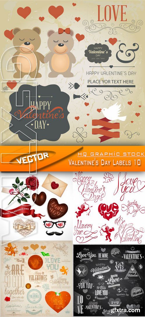 Stock Vector - Valentine's Day Labels 10