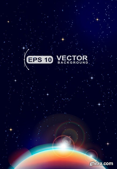 Stock Vectors - Space Background, 25xEPS