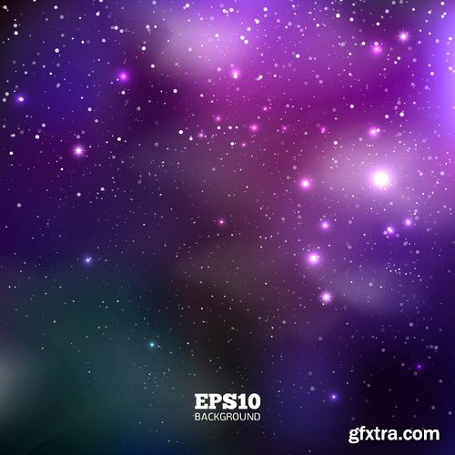 Stock Vectors - Space Background, 25xEPS