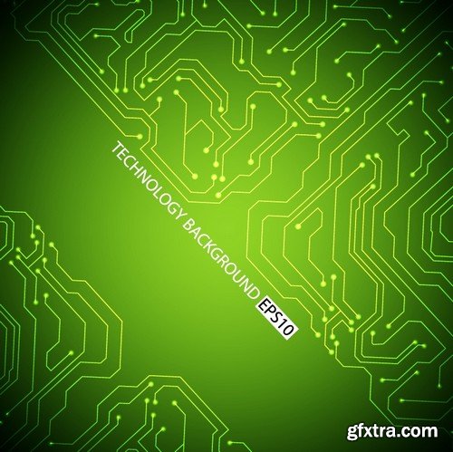 Stock Vectors - Abstract Technology background 3, 25xEPS