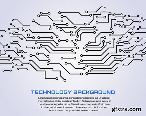 Stock Vectors - Abstract Technology background 3, 25xEPS